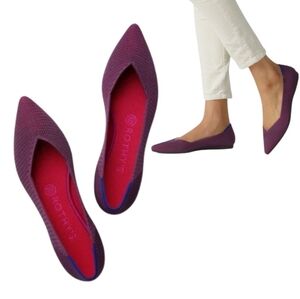 Rothys The Point Lattice Stitch Flats Berry Retired